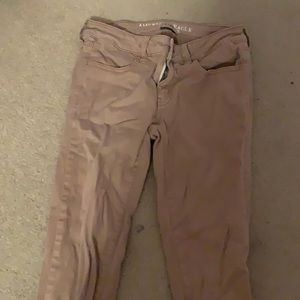 Tan skinny jeans!